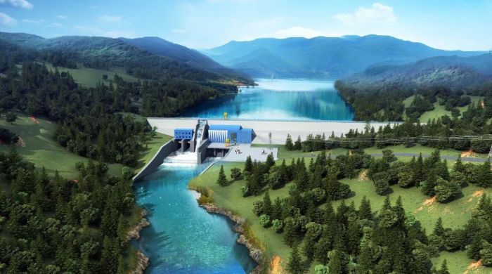 CTG-built Turguson Hydropower Station in Kazakhstan hoists the stator of NO.2 power unit-1